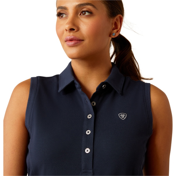 2025 Ariat Femmes Prix 3.0 Polo Sans Manches 10055053 - Navy Eclipse